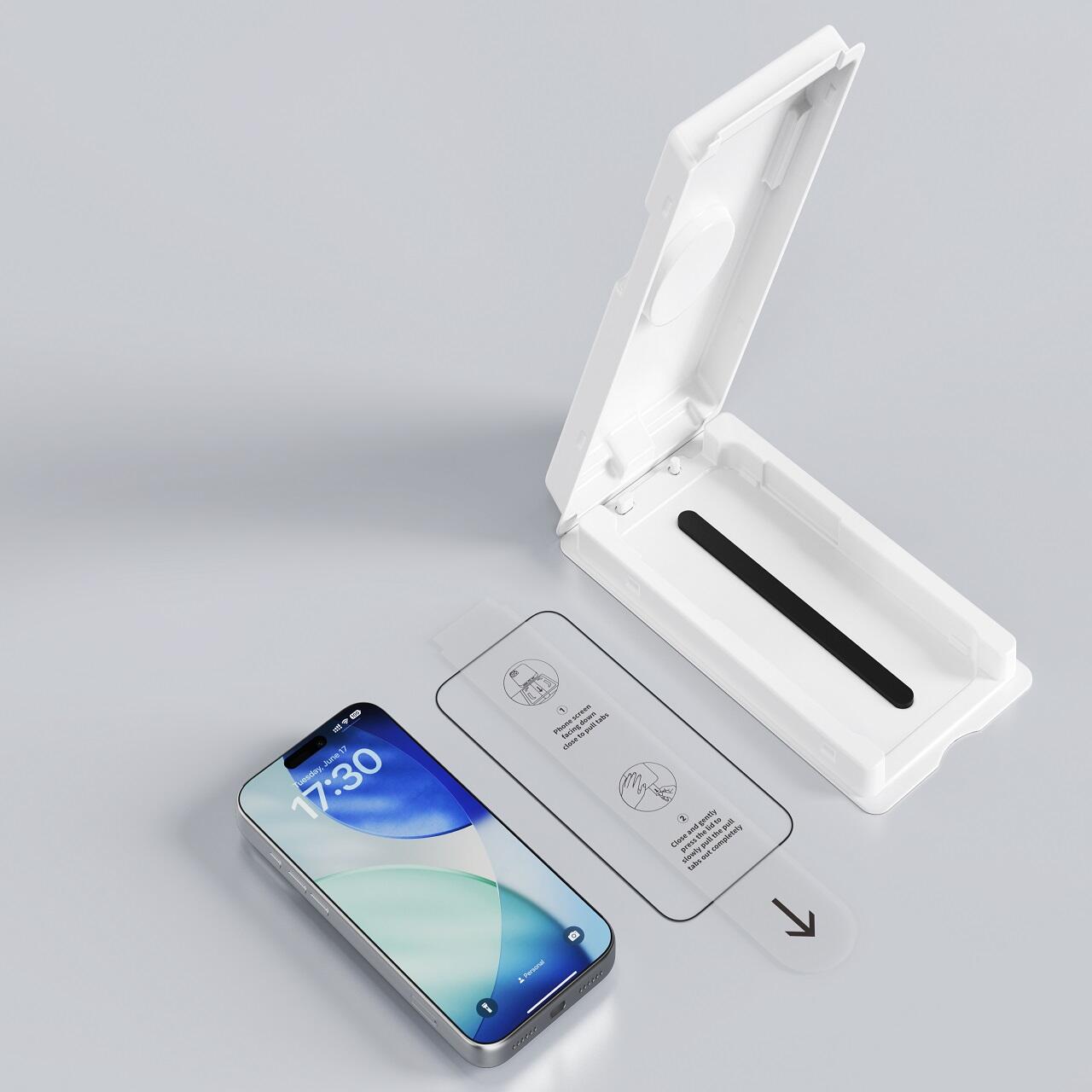 Devia Folie Sticla premium cu aplicator inclus Van Series Crystal Diamond iPhone 17 [4]