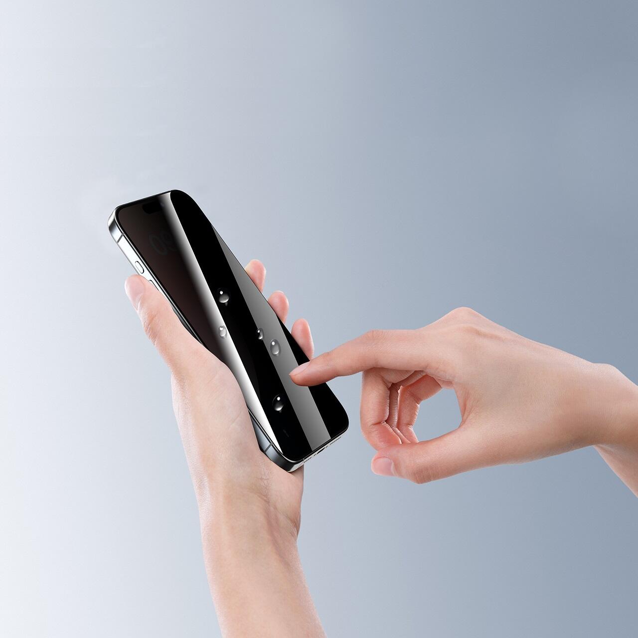 Folii Telefoane - Devia Folie Sticla Van Series Full Screen Privacy Twice iPhone 16 Pro Max Negru