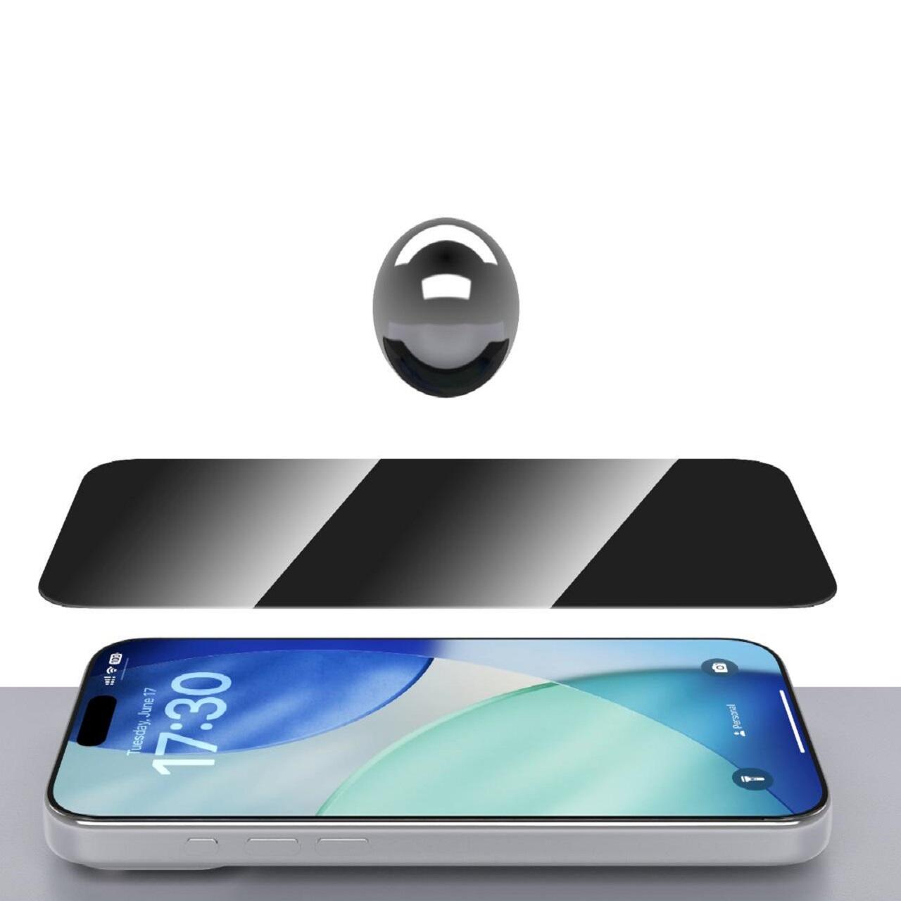 Devia Folie Sticla Privacy premium cu aplicator inclus Van Series, Full Screen, iPhone 17 Pro Max [4]