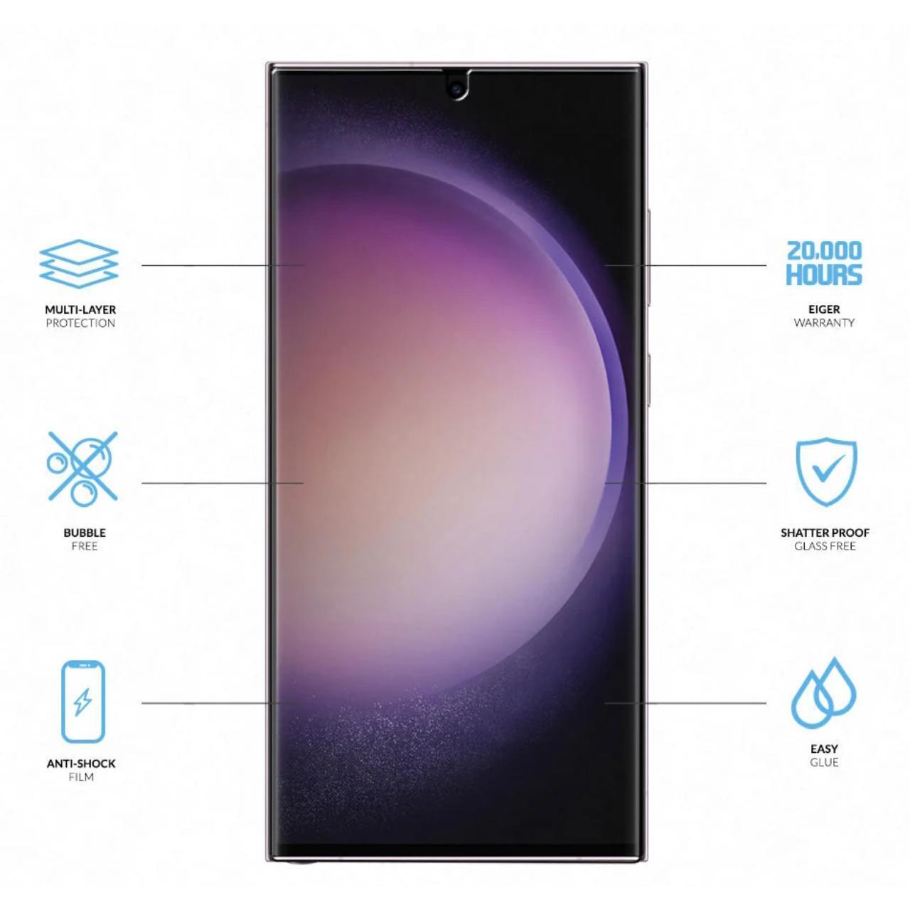 Eiger Folie Clear Triflex H.I.TSamsung Galaxy S24 Ultra Clear, pachet de 2 buc [1]