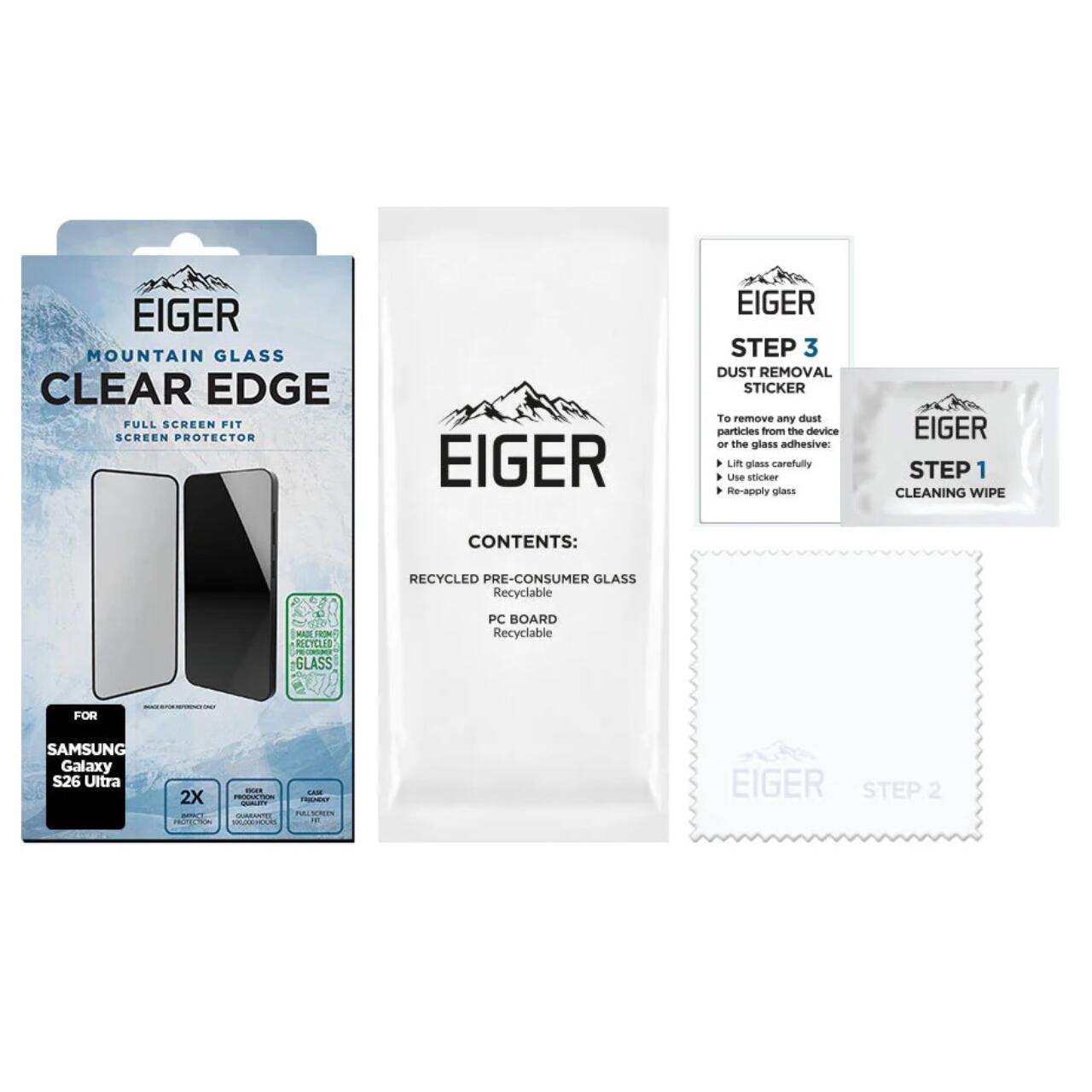 Eiger Folie Sticla 3D Mountain Glass GRS Samsung Galaxy S26 Ultra Clear [2]