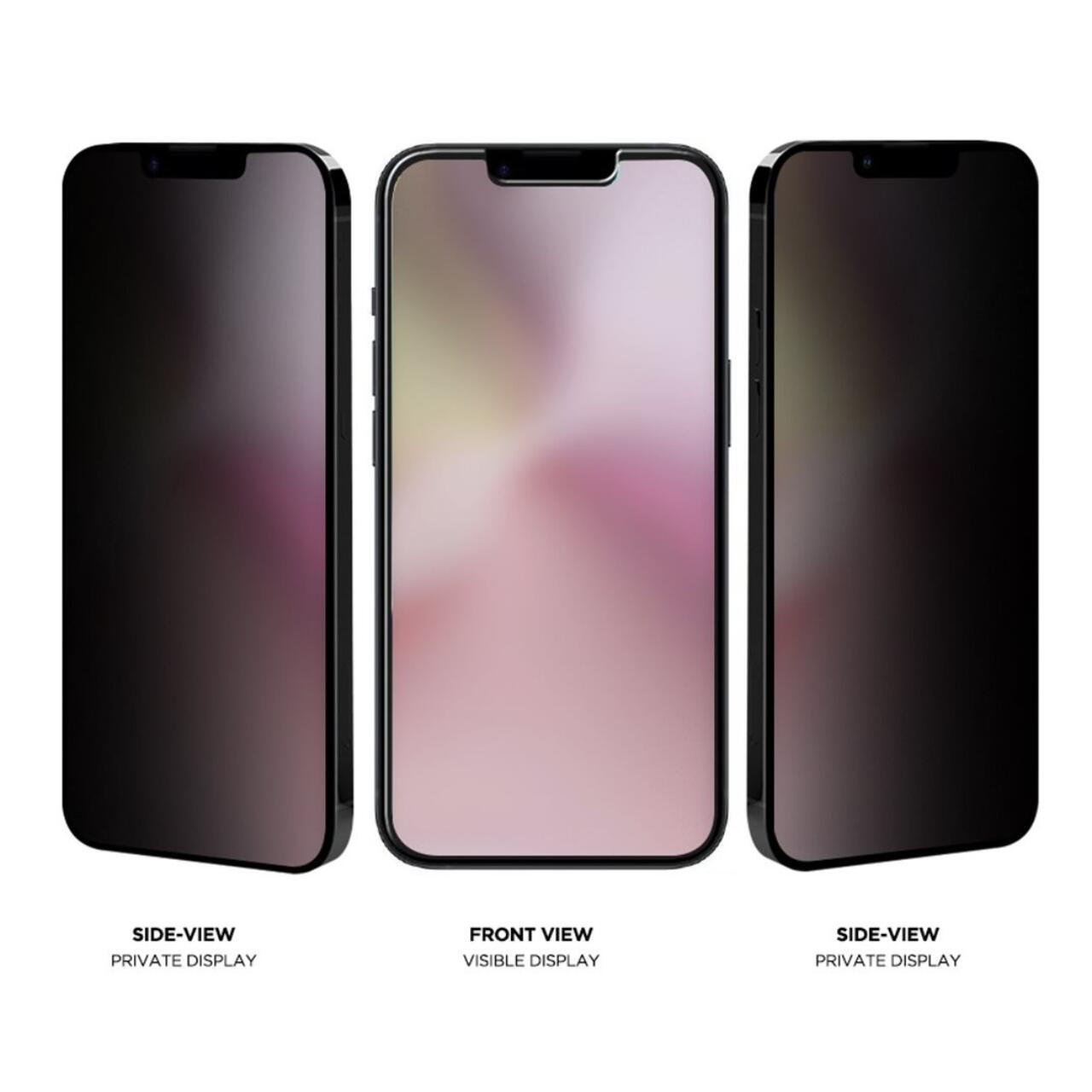 Eiger Folie Sticla Privacy Mountain Glass GRS iPhone 17e /iPhone 16e / iPhone 14 / iPhone 13 / iPhone 13 Pro Negru [1]