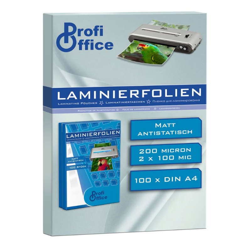 Folie laminare A4 ProfiOffice, mat, 100 microni, top cu 100 coli [1]