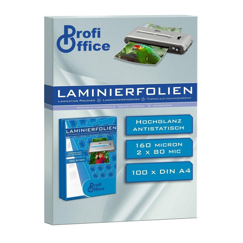 Birotică și Papetărie - Folie laminare A4 ProfiOffice, 80 microni, top cu 100 coli