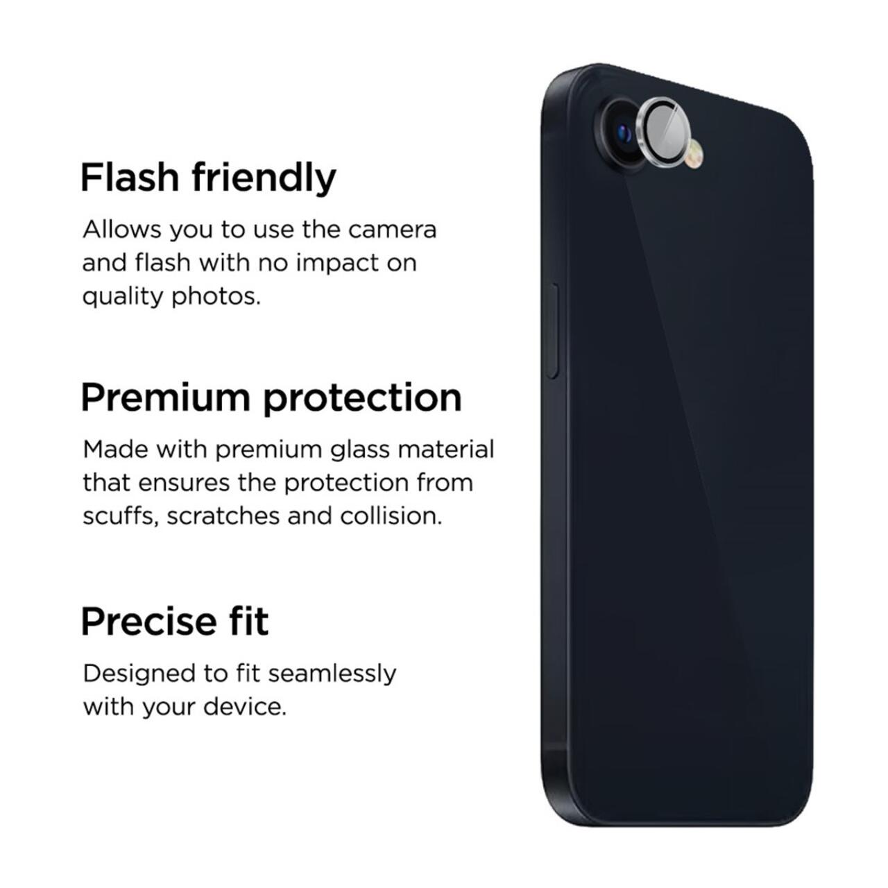 Folii Telefoane - Eiger Folie Sticla Camera 3D Mountain Glass GRS iPhone 17e /iPhone 16e Clear