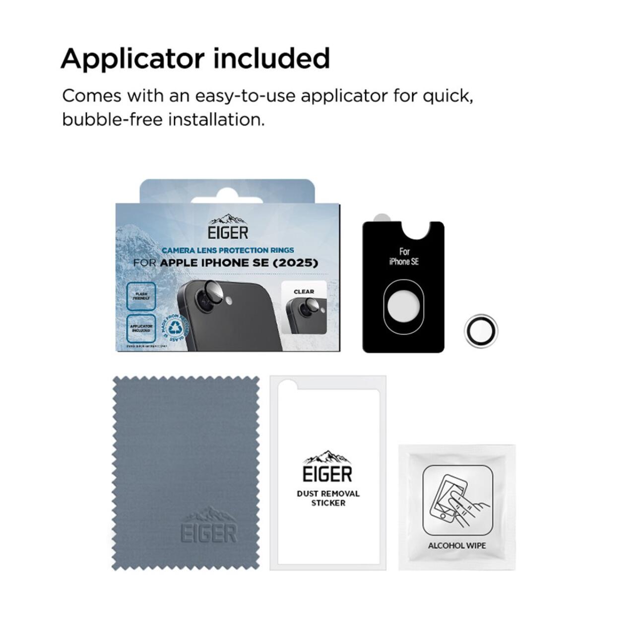 Eiger Folie Sticla Camera 3D Mountain Glass GRS iPhone 17e /iPhone 16e Clear [1]