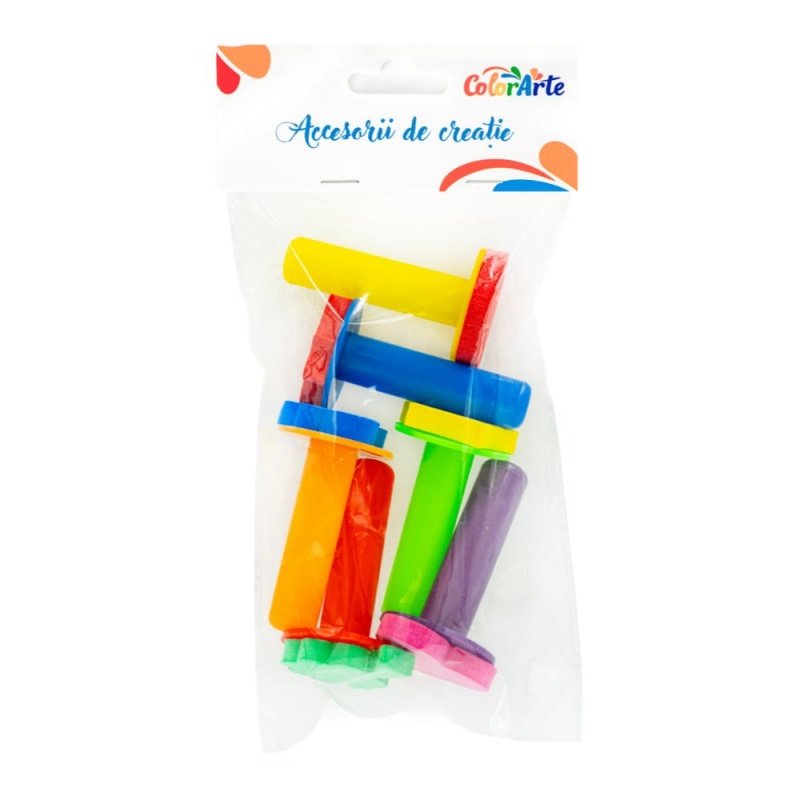 Art & Craft si Artizanat - Forme decorative - hartie gumata - stampile cu diverse forme, 5.5cm, set 6 buc, Colorarte, MY043