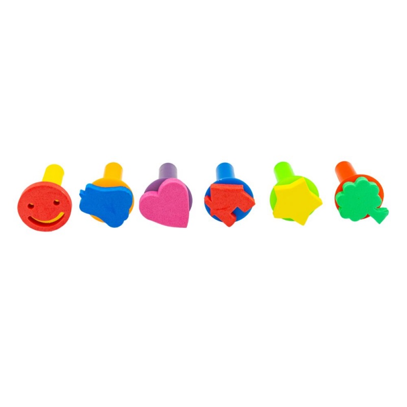 Forme decorative - hartie gumata - stampile cu diverse forme, 5.5cm, set 6 buc, Colorarte, MY043 [1]