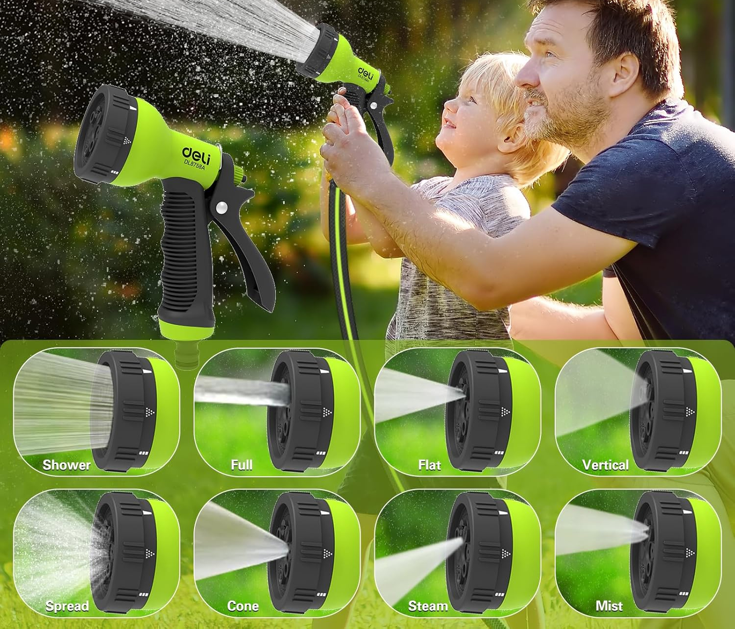 Furtun pentru gradina cu suport si accesorii 10m deli [4]
