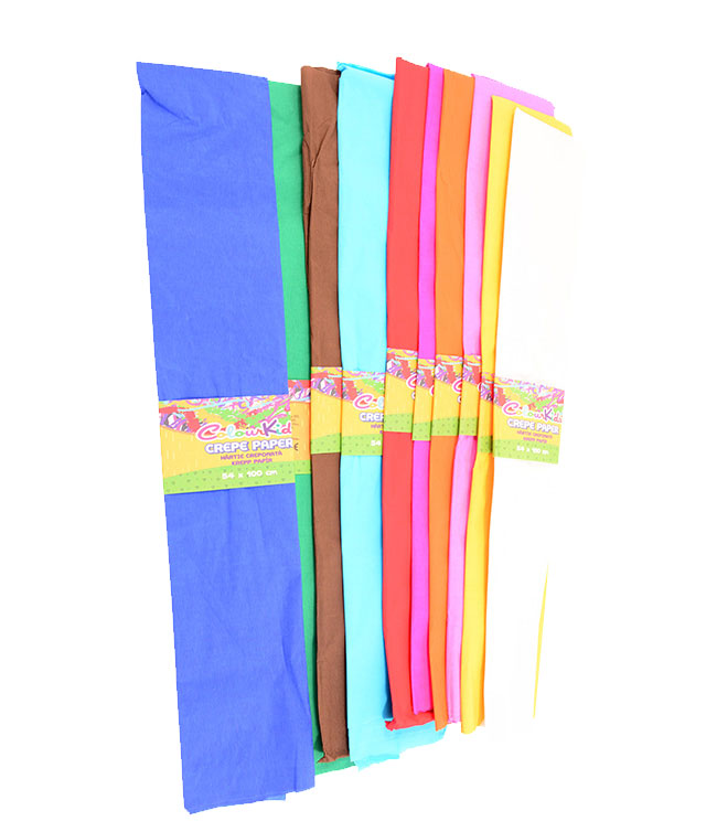 Hartie Creponata, Glasata si Carton Colorat - Hartie creponata 10 culori/set colour kids pigna