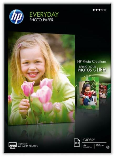 Hârtie pentru copiator - Hartie foto hp q2510a a4 glossy 200g 100coli/top