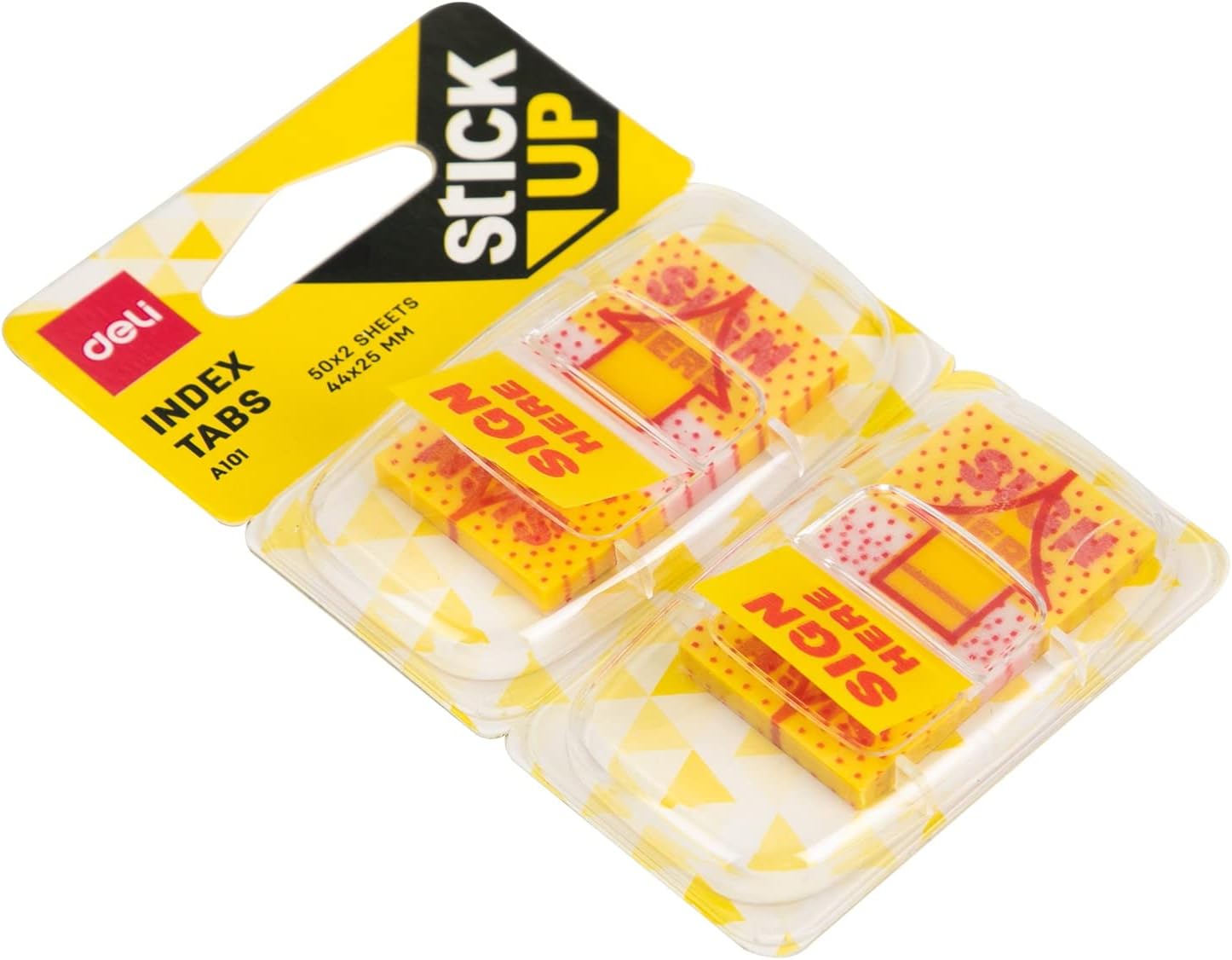 Index adeziv plastic 25*44mm "semneaza aici" 2*50 file deli [1]