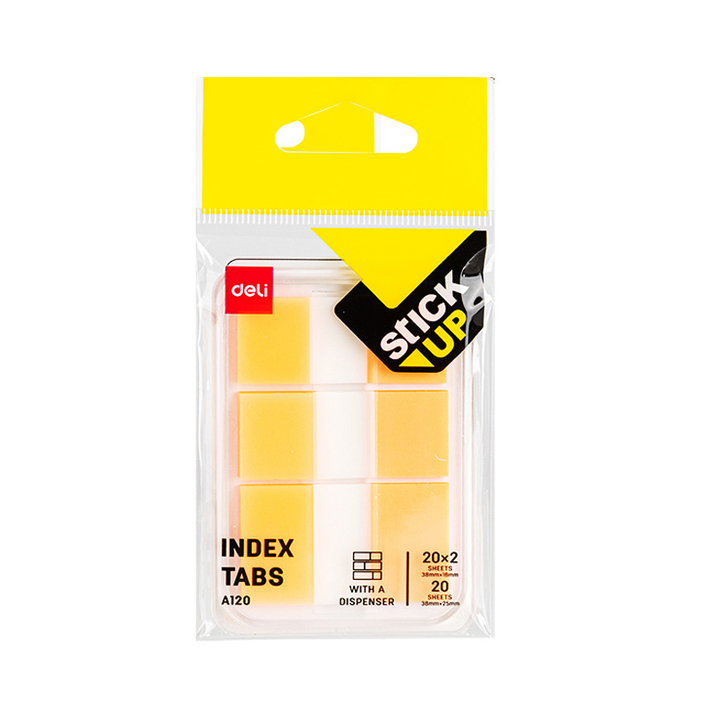 Notesuri adezive - Index adeziv plastic set 2*38*18 + 1*38*25mm div cul 20 file deli