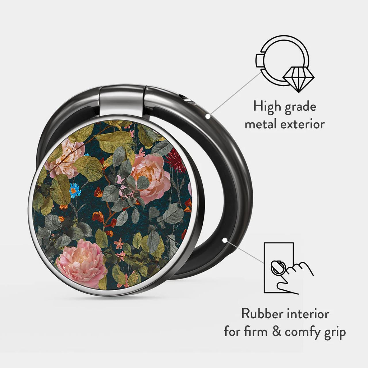 Laptop, Tablete & Telefoane - Burga Inel pentru telefon Gunmetal Bloomy Garden