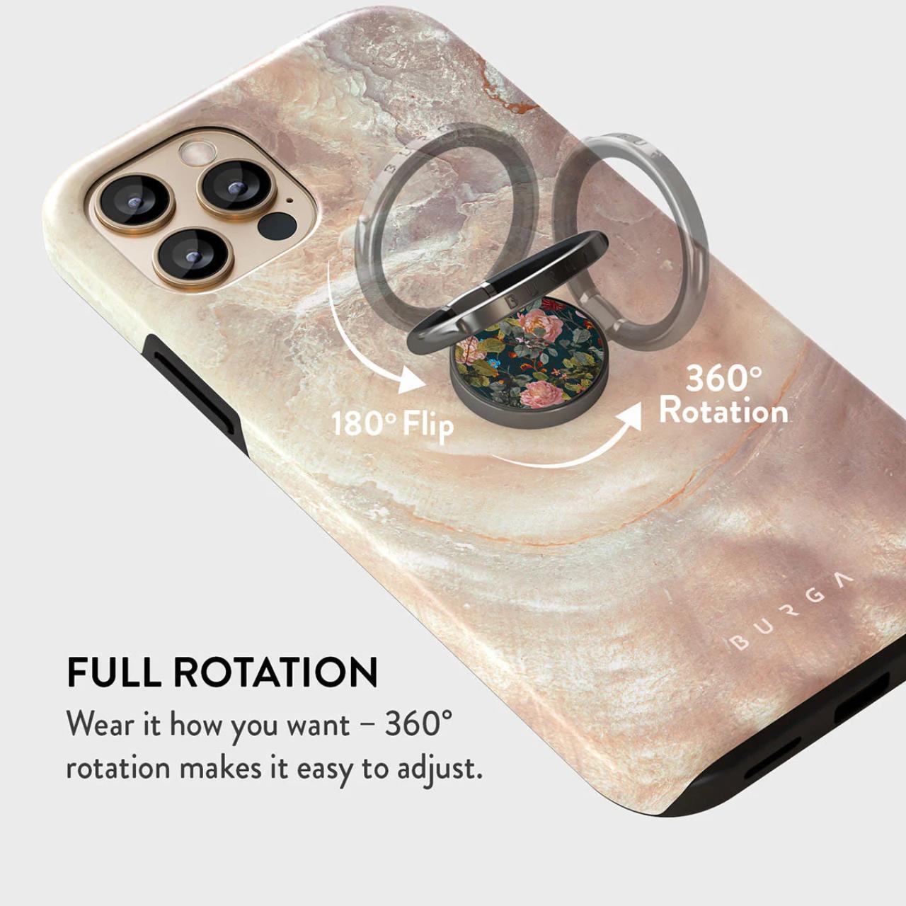 Burga Inel pentru telefon Gunmetal Bloomy Garden [1]