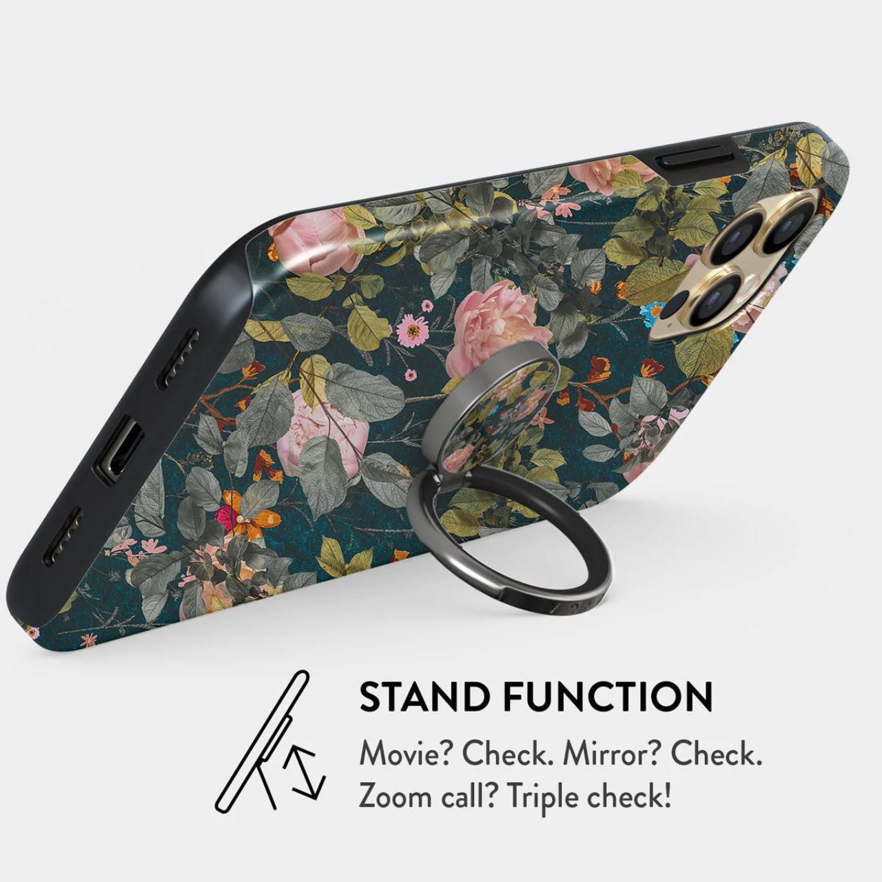 Burga Inel pentru telefon Gunmetal Bloomy Garden [2]