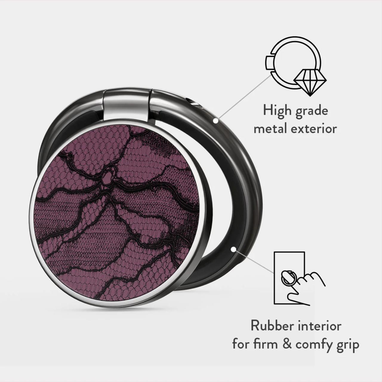 Laptop, Tablete & Telefoane - Burga Inel pentru telefon Gunmetal That Girl