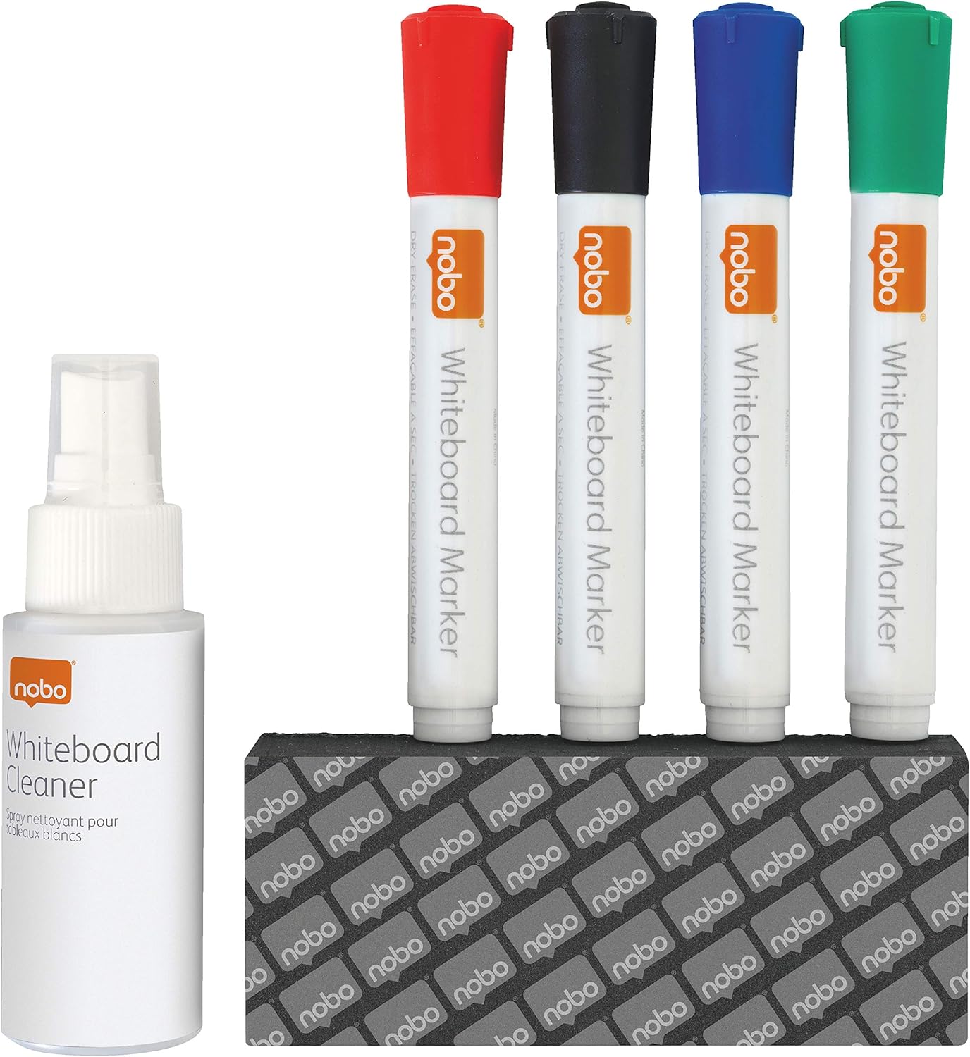 Kit whiteboard (4 markere + burete + rezerva + spray 50ml) nobo [2]