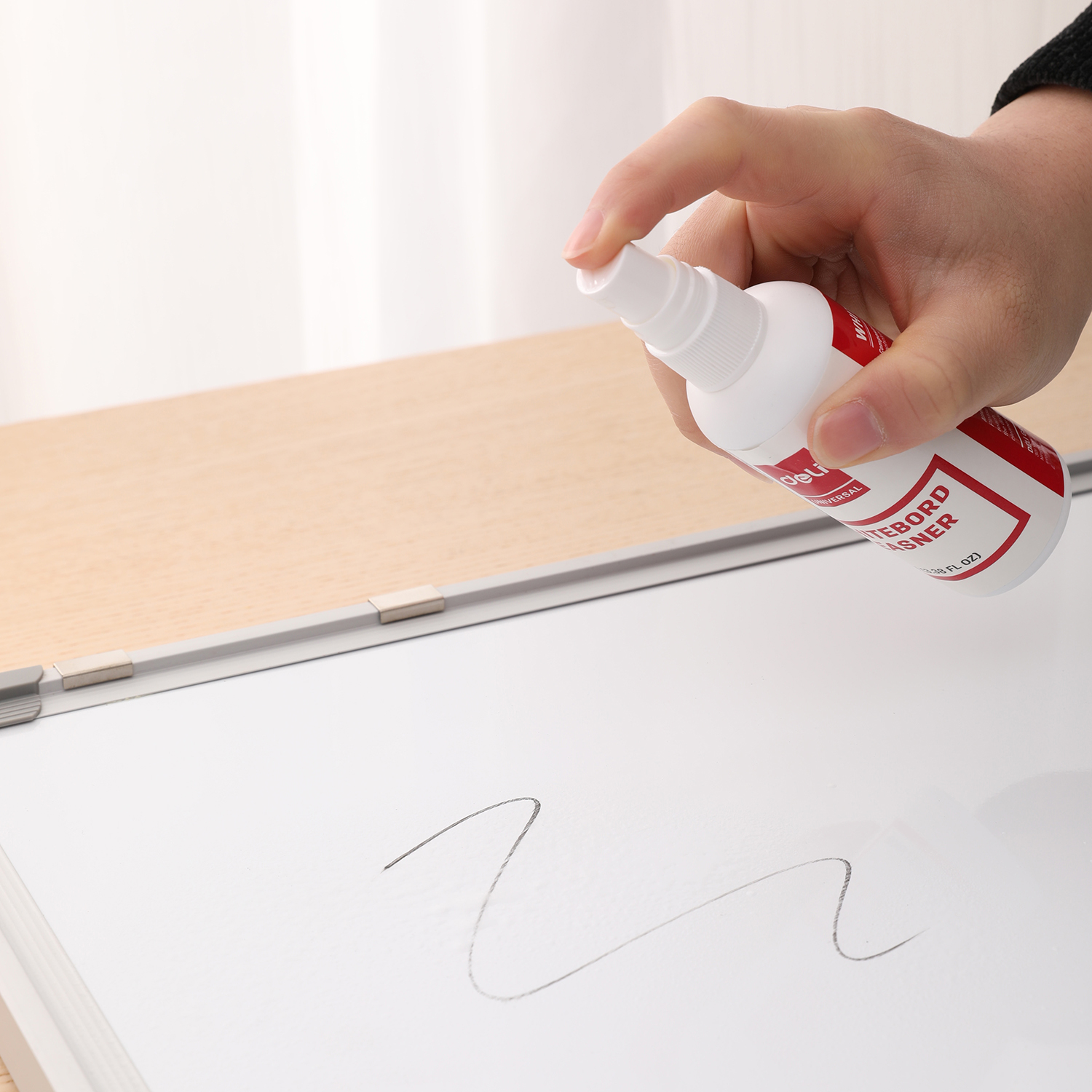 Kit whiteboard (burete+spray+2 markere) deli [3]