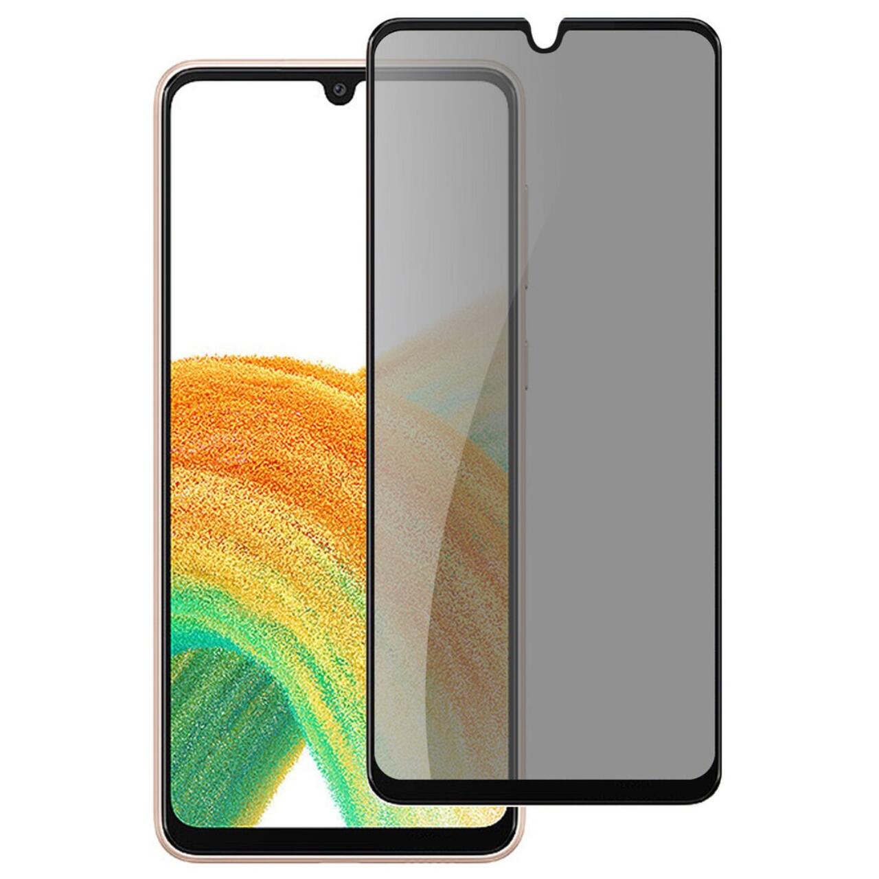 Folii Telefoane - Lemontti Folie Sticla Privacy Full Fit Samsung Galaxy A25 5G Negru