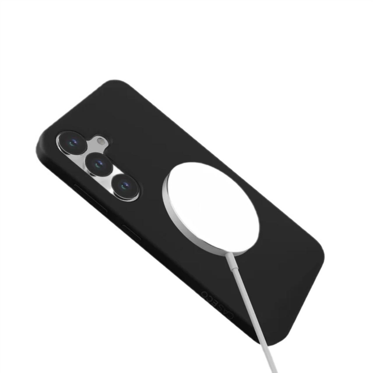 Laptop, Tablete & Telefoane - Lemontti Husa Liquid Silicon MagCharge Samsung Galaxy S25 Plus Negru