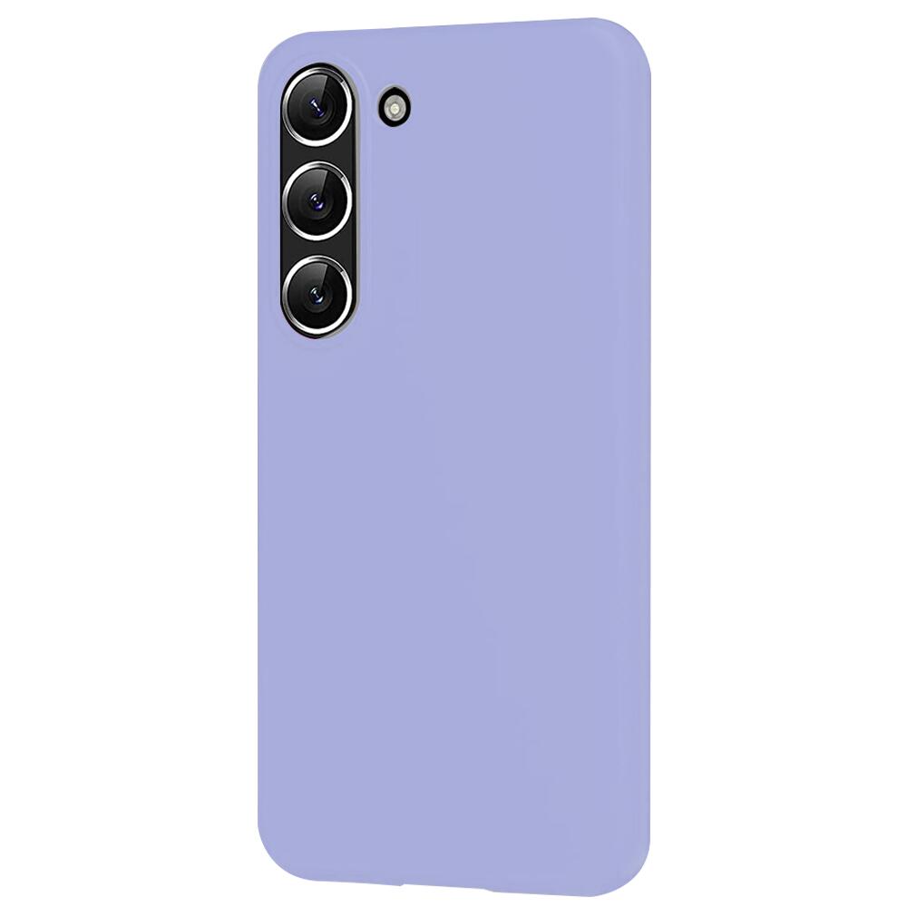 Laptop, Tablete & Telefoane - Lemontti Husa Silicon Soft Slim Samsung Galaxy S23 Plus, material mat si fin, captusit cu microfibra, Lila