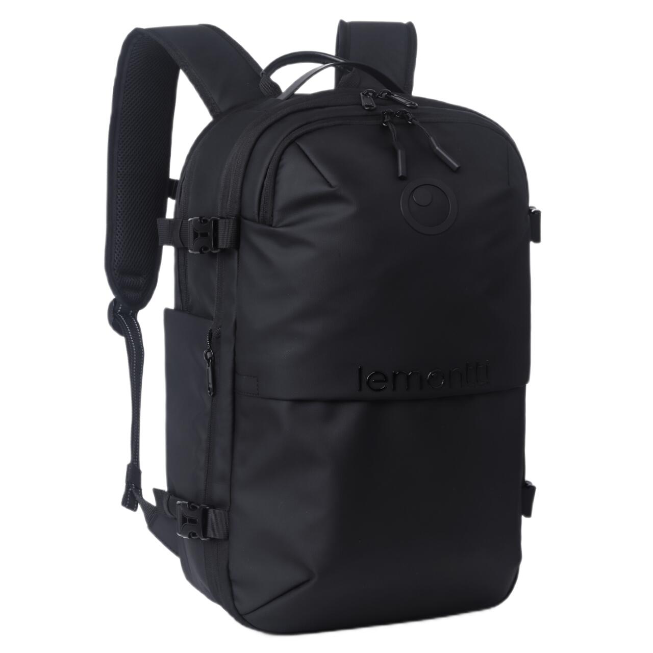 Lemontti Rucsac Smart Premium cu Vacuum si pompa vid 5 capete inclusa, 30-60L pentru cabina avion, impermeabil, doua mufe incarcare USB: USB-A si Type-C, extensie suplimentara, sistem antifurt, Negru [2]