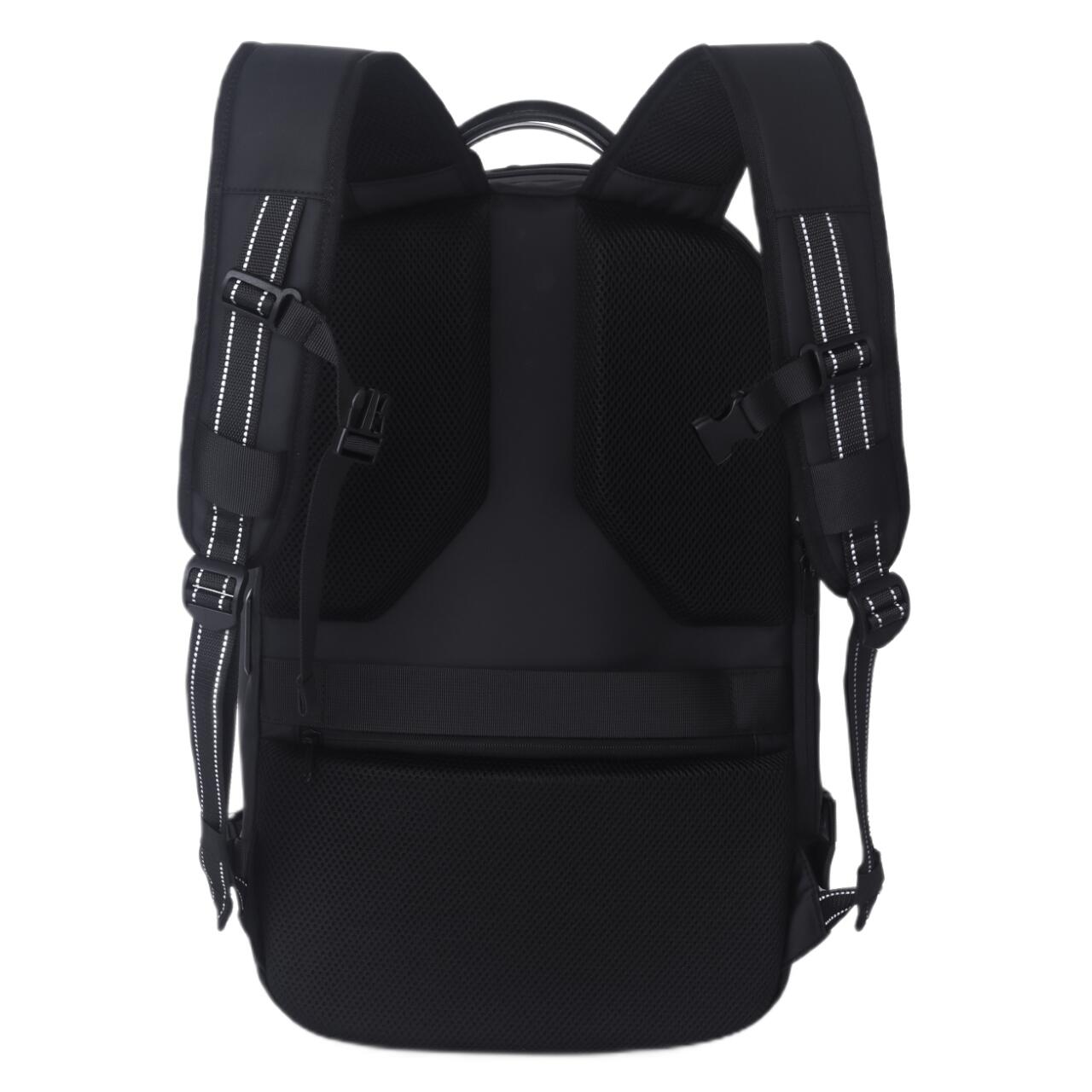 Lemontti Rucsac Smart Premium cu Vacuum si pompa vid 5 capete inclusa, 30-60L pentru cabina avion, impermeabil, doua mufe incarcare USB: USB-A si Type-C, extensie suplimentara, sistem antifurt, Negru [5]