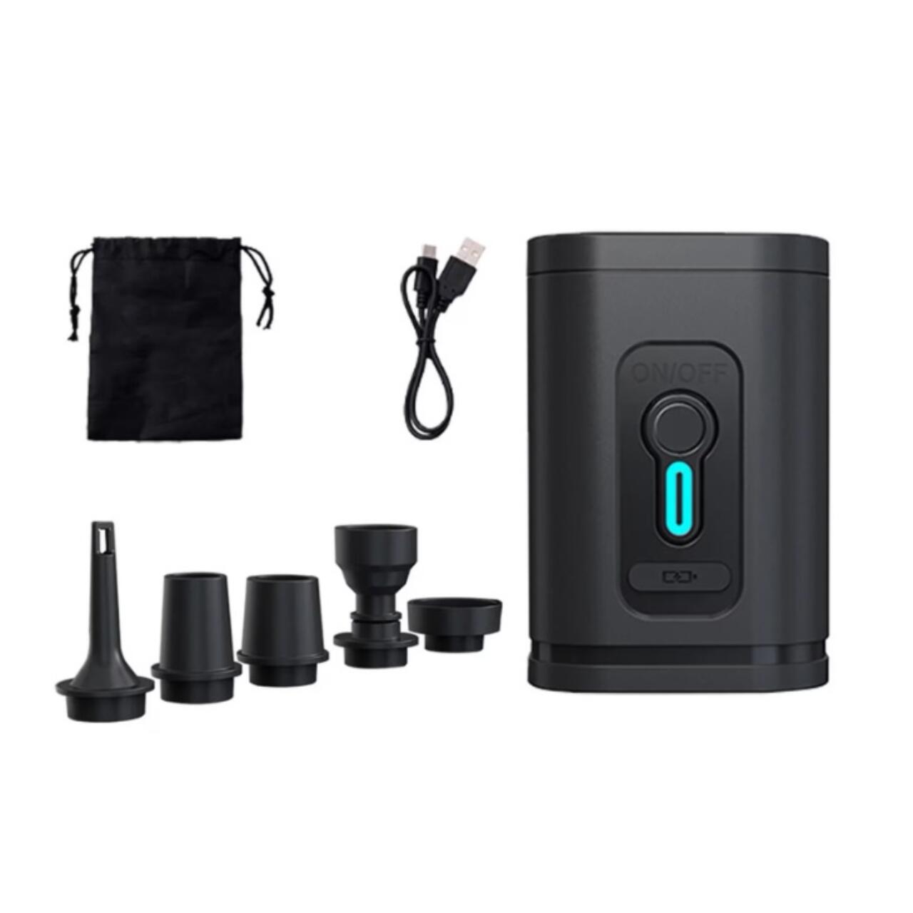 Lemontti Rucsac Smart Premium cu Vacuum si pompa vid 5 capete inclusa, 30-60L pentru cabina avion, impermeabil, doua mufe incarcare USB: USB-A si Type-C, extensie suplimentara, sistem antifurt, Negru [10]