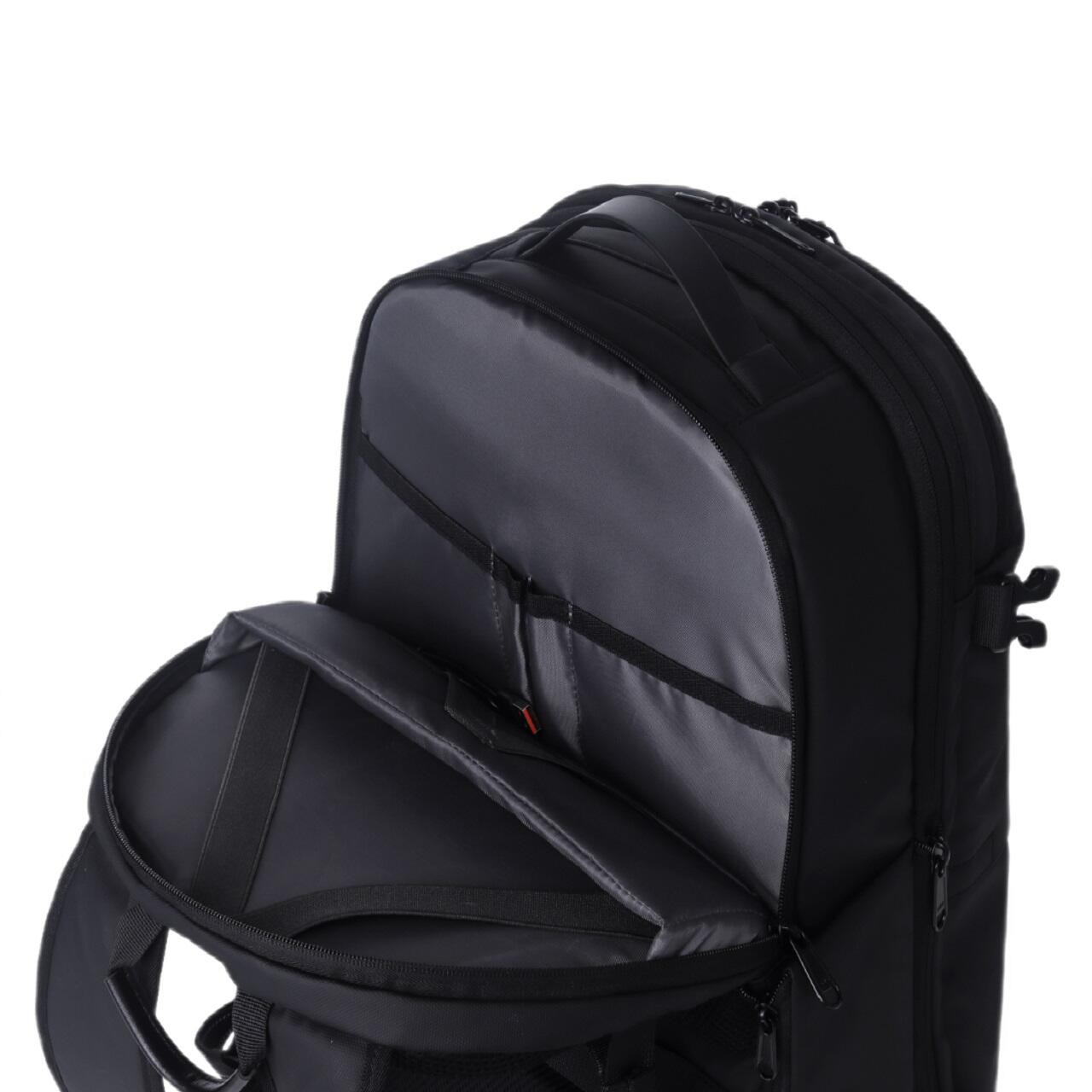 Lemontti Rucsac Smart Premium cu Vacuum si pompa vid 5 capete inclusa, 30-60L pentru cabina avion, impermeabil, doua mufe incarcare USB: USB-A si Type-C, extensie suplimentara, sistem antifurt, Negru [17]