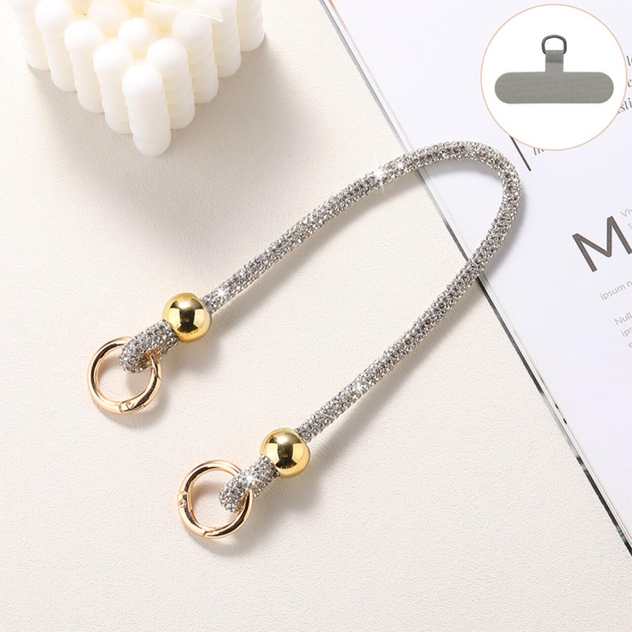 Lemontti Snur de mana pentru telefon Crystal Glow, 30cm, Argintiu [1]