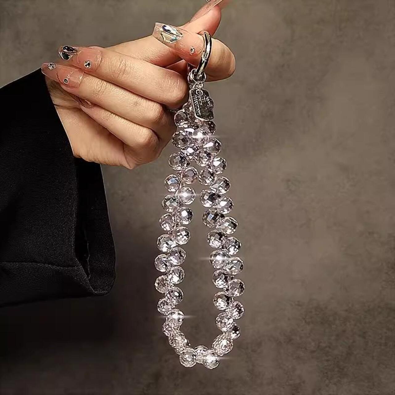 Lemontti Snur de mana pentru telefon Crystal Aurora, 30cm, Transparent [1]