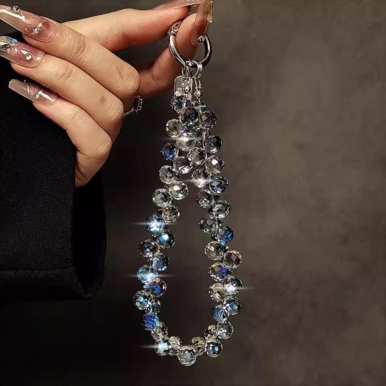Lemontti Snur de mana pentru telefon Crystal Aurora, 30cm, Albastru [1]