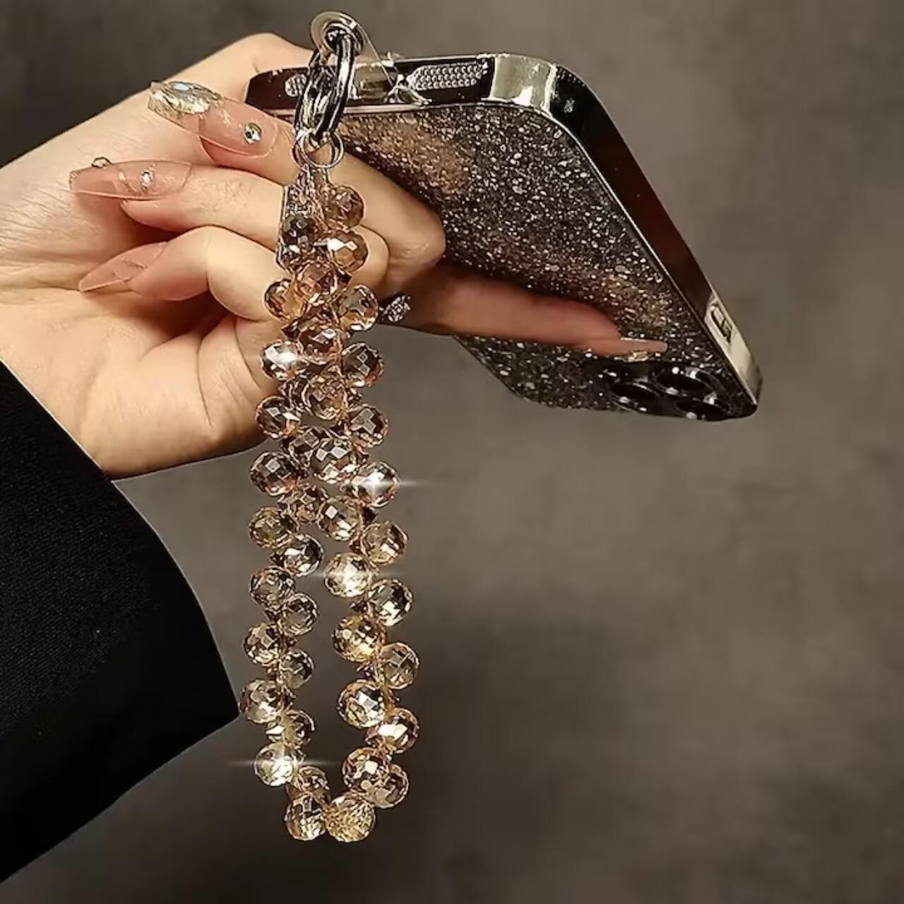 Lemontti Snur de mana pentru telefon Crystal Aurora, 30cm, Auriu [3]