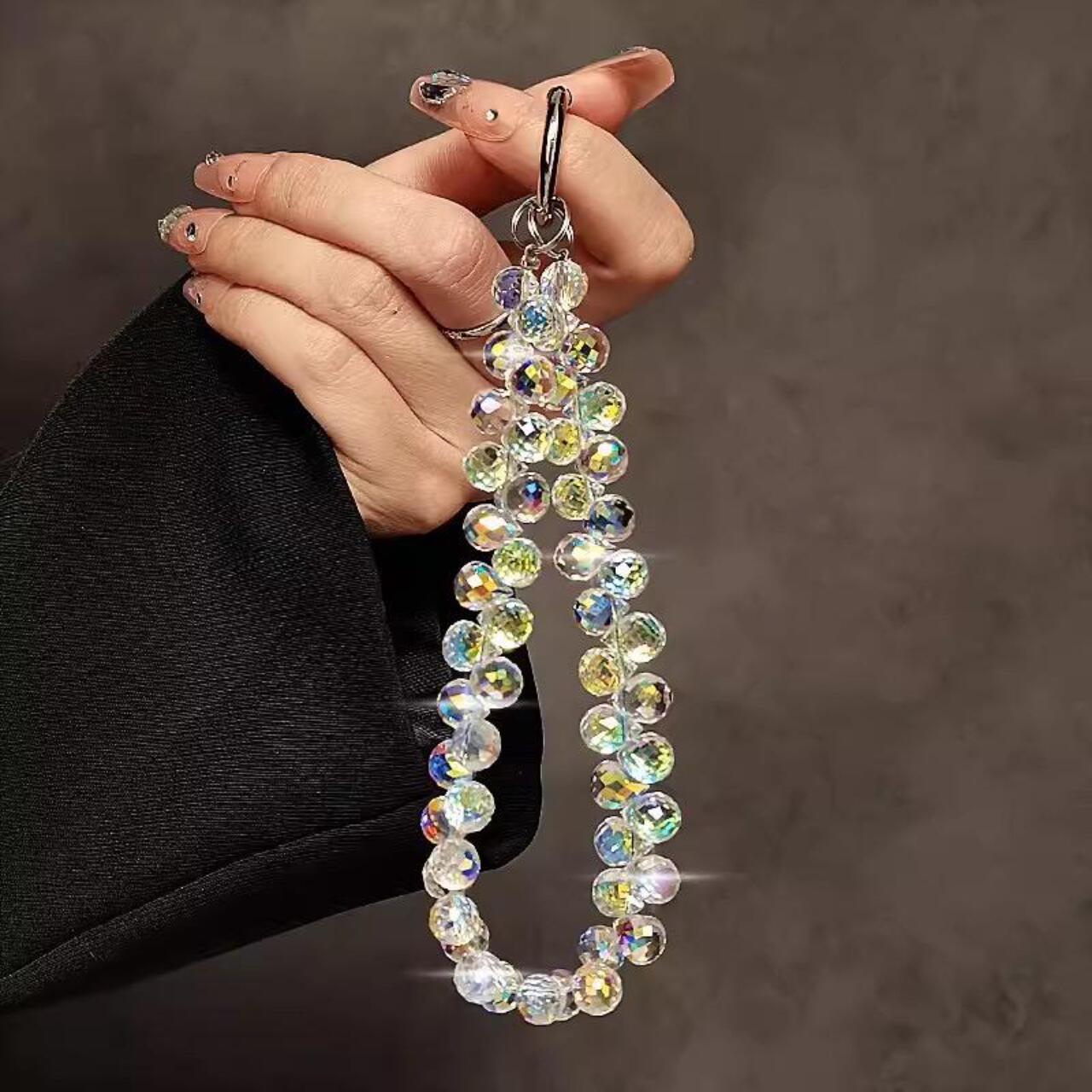 Lemontti Snur de mana pentru telefon Crystal Aurora, 30cm, Transparent Multicolor [1]