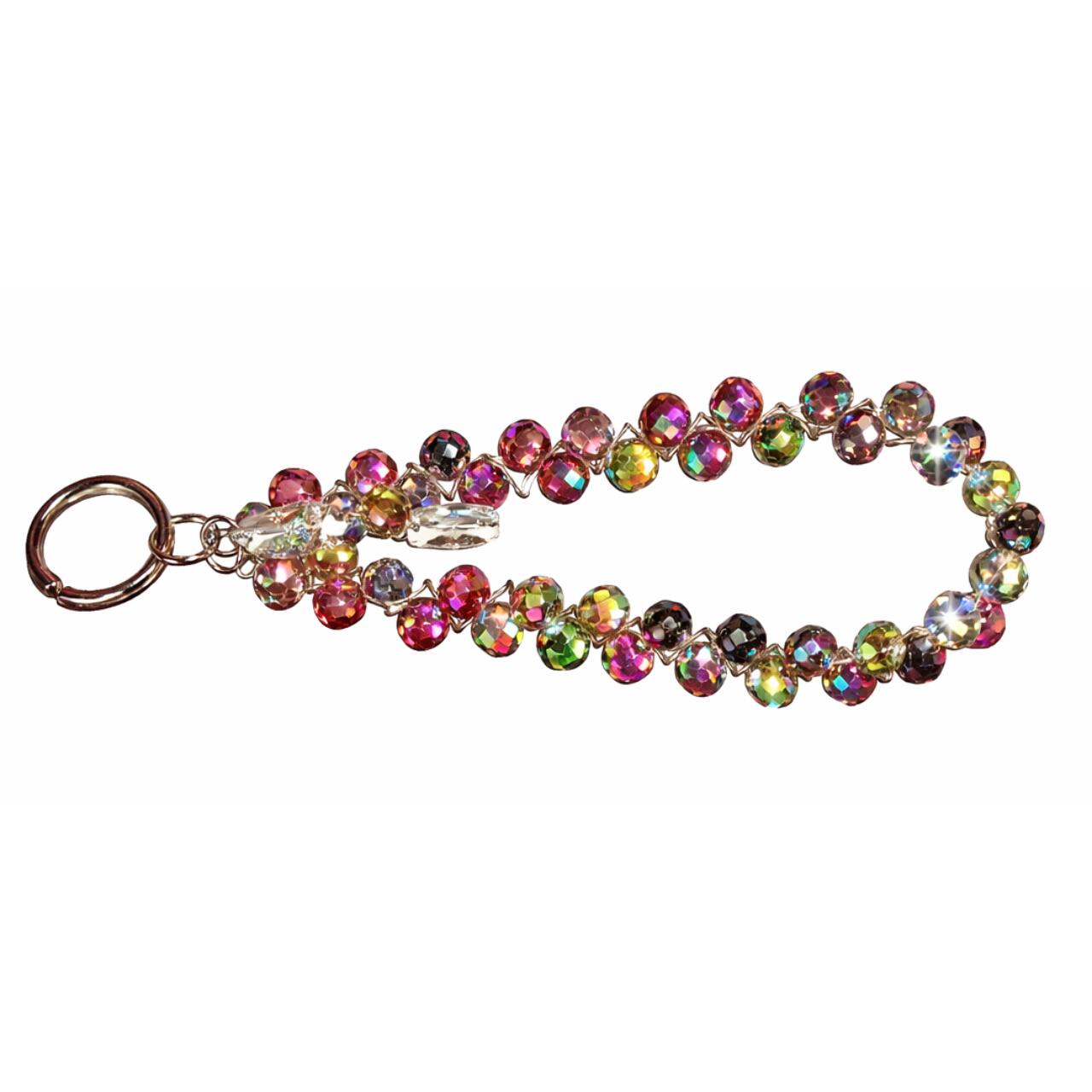 Laptop, Tablete & Telefoane - Lemontti Snur de mana pentru telefon Crystal Aurora, 30cm, Multicolor