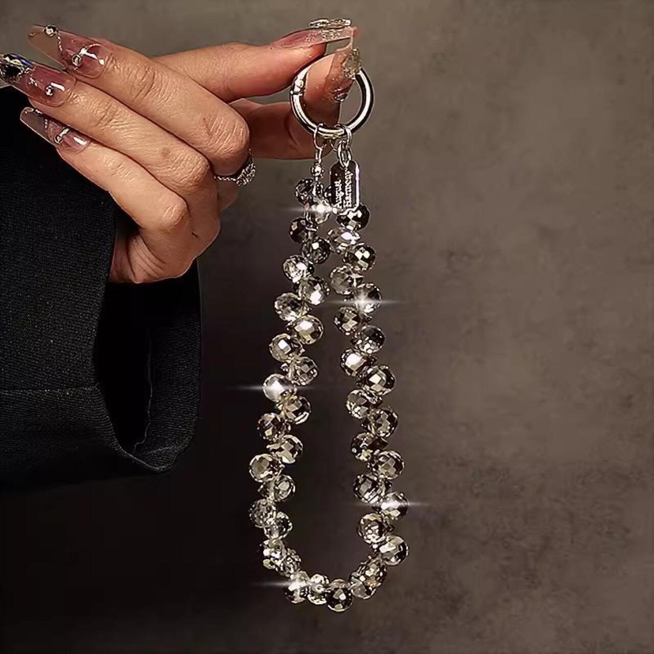 Lemontti Snur de mana pentru telefon Crystal Aurora, 30cm, Gri [1]