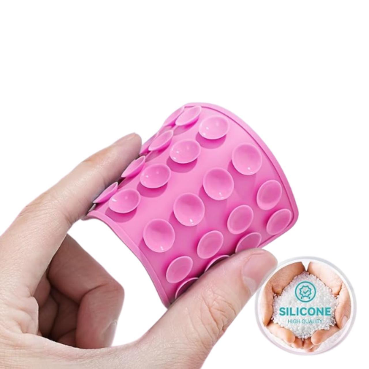 Lemontti Suport Silicon Duo cu ventuze pentru telefon Fuchsia [1]