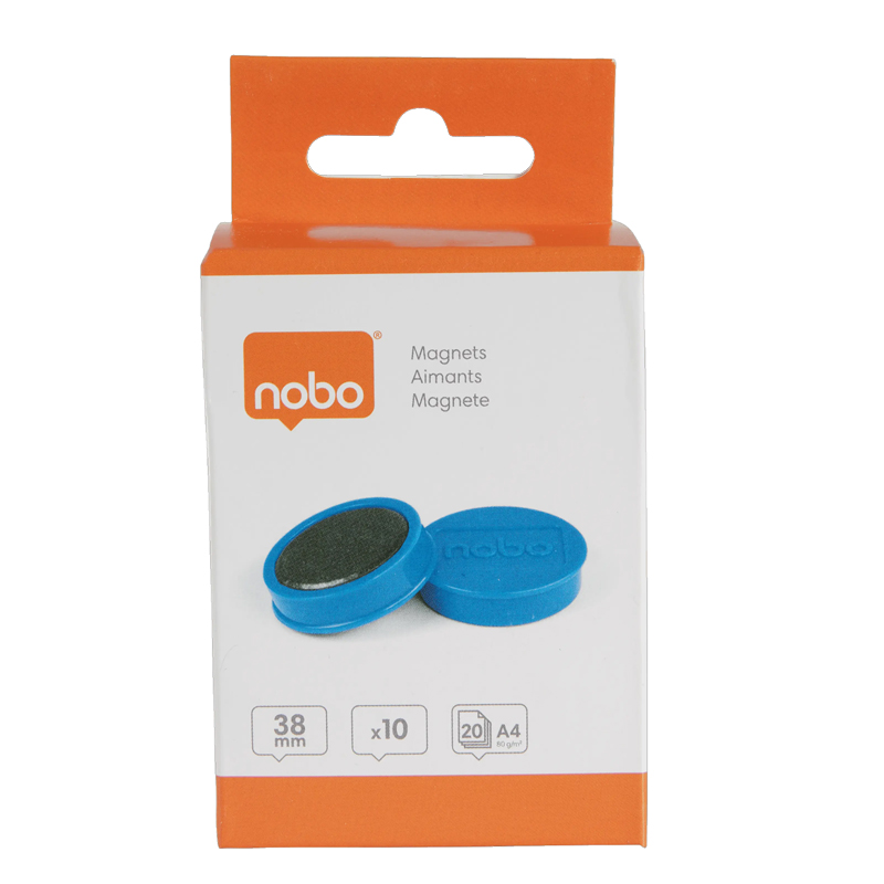 Produse pentru prezentare și afișare - Magneti whiteboard 38mm 10/set albastri nobo