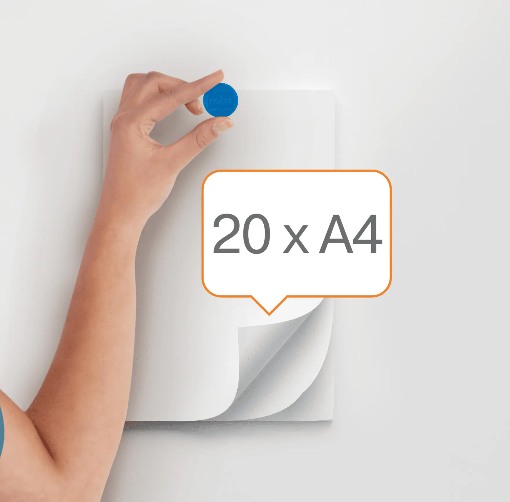 Magneti whiteboard 38mm 10/set albastri nobo [3]