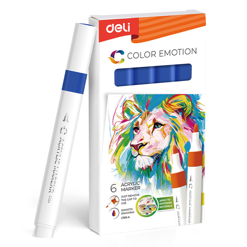 Art & Craft si Artizanat - Marker acrilic albastru color emotion deli