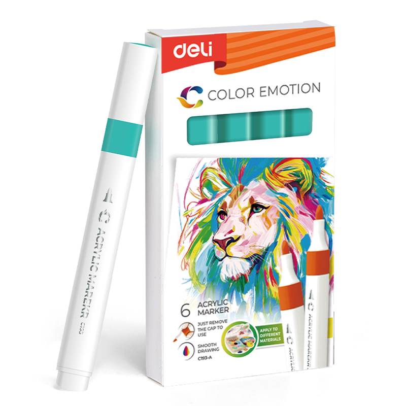 Art & Craft si Artizanat - Marker acrilic albastru cyan color emotion deli