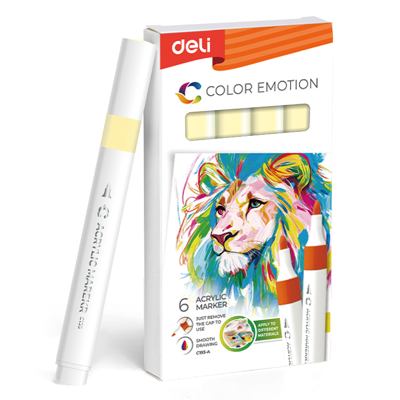 Art & Craft si Artizanat - Marker acrilic galben deschis color emotion deli