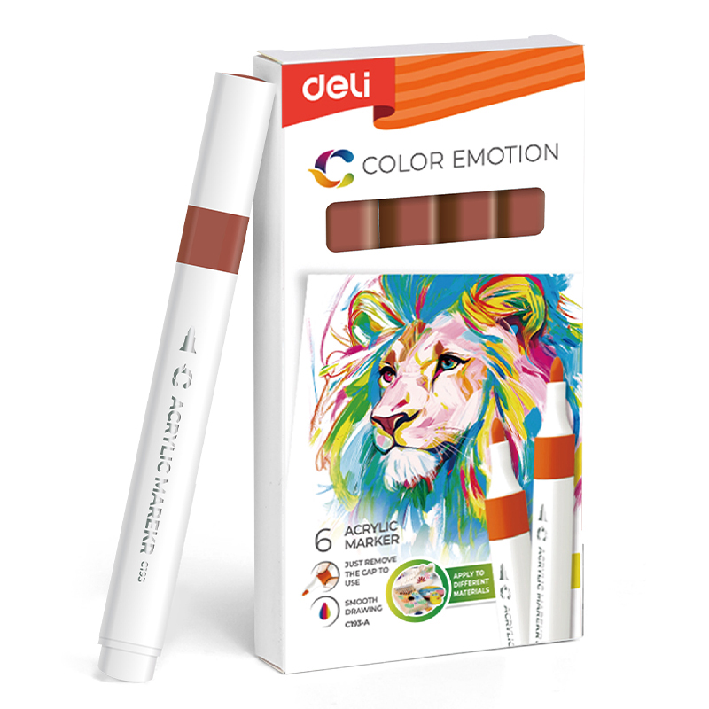 Art & Craft si Artizanat - Marker acrilic maro color emotion deli