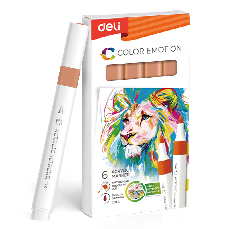 Art & Craft si Artizanat - Marker acrilic maro deschis color emotion deli