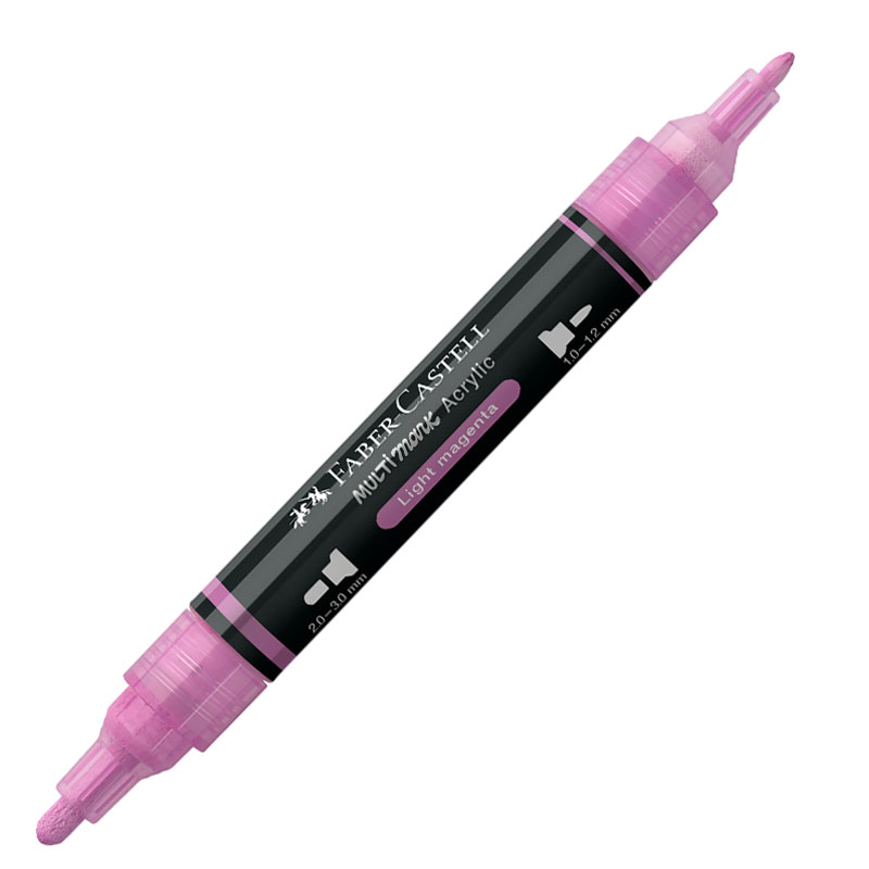 Art & Craft si Artizanat - Marker acrilic multimark cul. 119 magenta deschis faber-castell