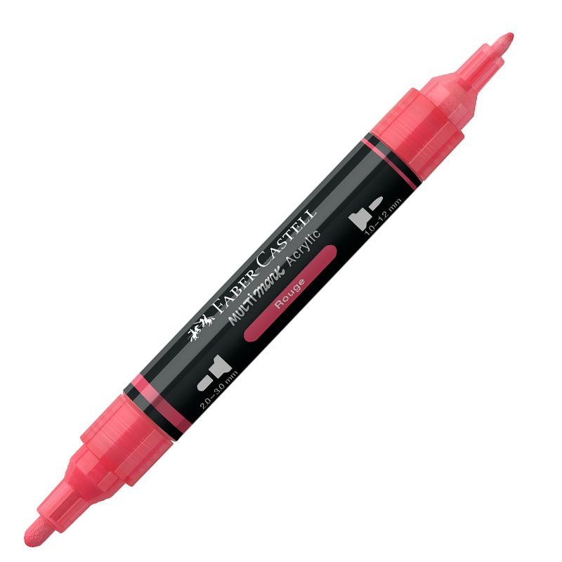Art & Craft si Artizanat - Marker acrilic multimark cul. 124 rosu faber-castell