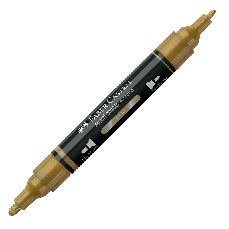 Art & Craft si Artizanat - Marker acrilic multimark cul. 250 auriu faber-castell