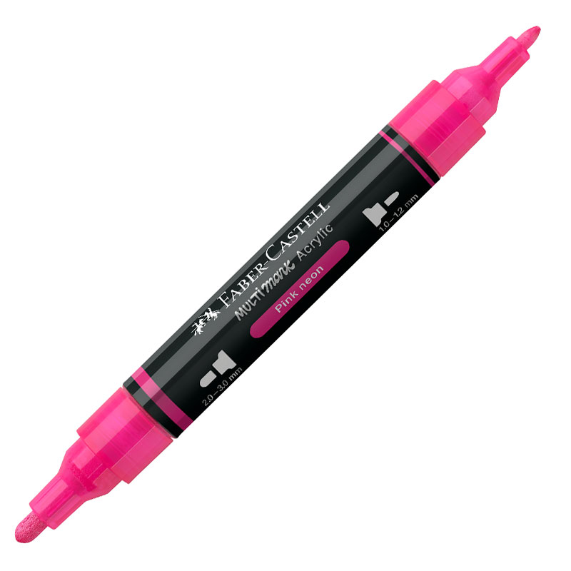 Art & Craft si Artizanat - Marker acrilic multimark cul. 253 roz neon faber-castell