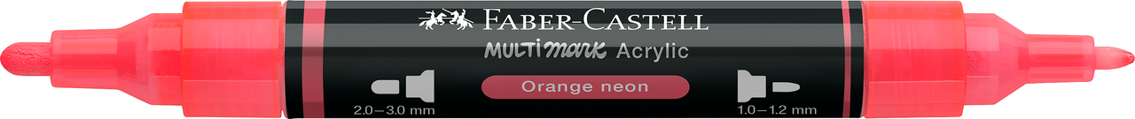 Marker acrilic multimark cul. 255 portocaliu neon faber-castell [1]